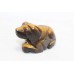 Handmade Natural tiger's eye gemstone dog figure Decorative gift item K 6